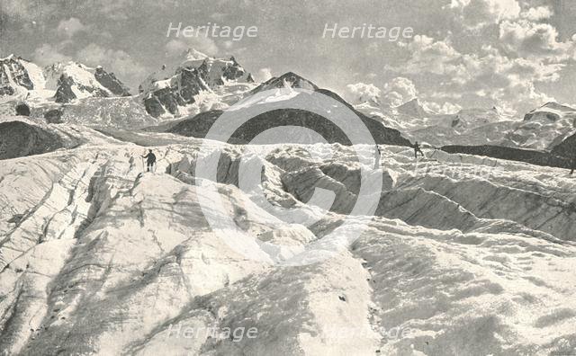 Roseg Glacier near Pontresina, Engadine, Switzerland, 1895.  Creator: Unknown.