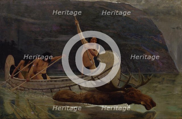 The Moose Chase, 1888. Creator: George de Forest Brush.