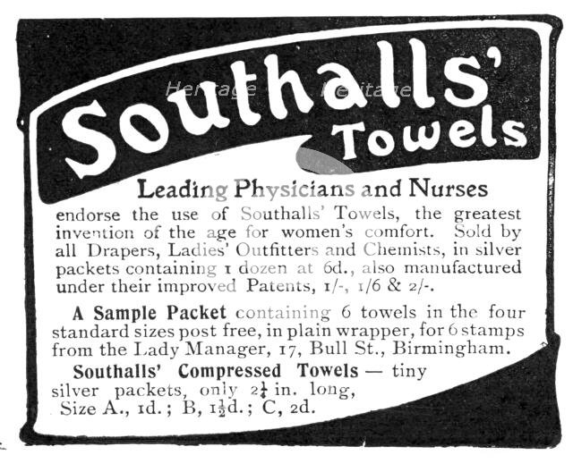 Southalls' Towels, 1909. Creator: Unknown.