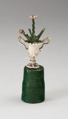 Urn with Flowers, France, 18th century. Creator: Verres de Nevers.