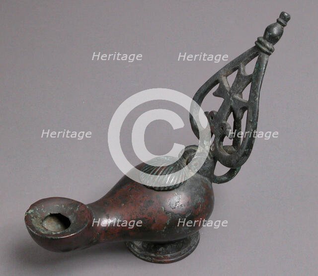 Lamp, Byzantine, 6th century. Creator: Unknown.