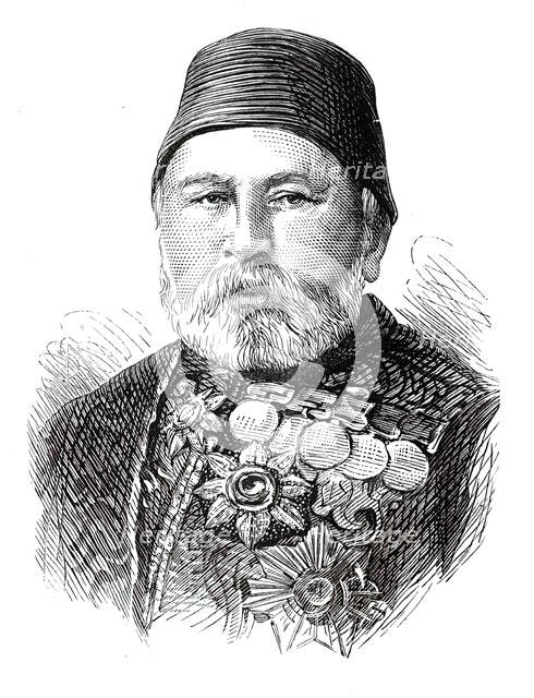 The Assassinations at Constantinople: Hussein Avni Pasha, Minister of War, 1876. Creator: Unknown.