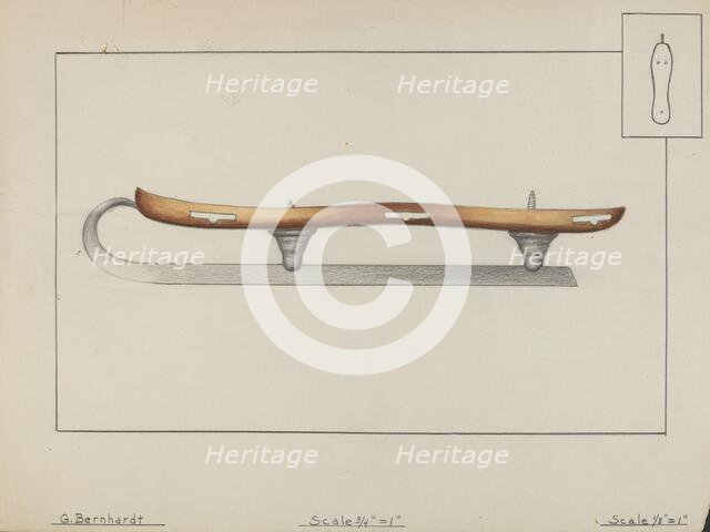 Ice Skate, c. 1936. Creator: Gerald Bernhardt.