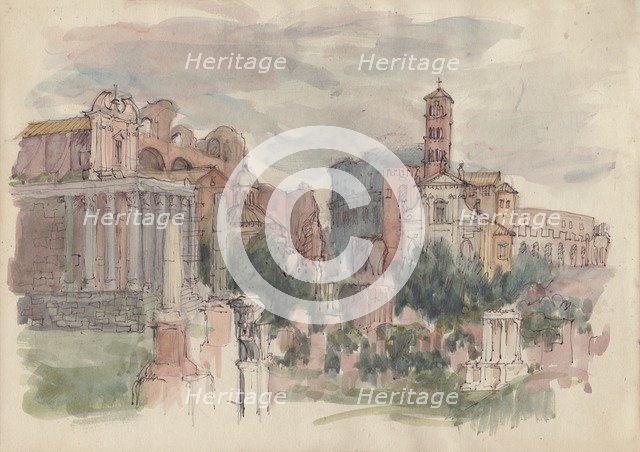 The Forum, Rome, c1950. Creator: Shirley Markham.