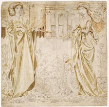 Chaucer's 'Legend of Good Women' - Phyllis And Hypermnestra, 1864. Creator: Sir Edward Coley Burne-Jones.