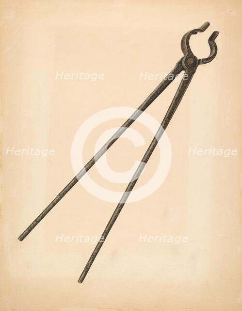 Blacksmith's Tongs, c. 1942. Creator: Orison Daeda.