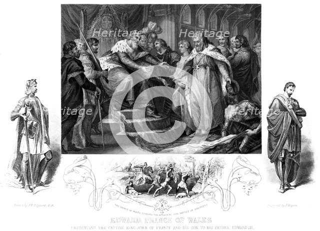 Edward, Prince of Wales (1330-1376), 19th century.Artist: J Rogers