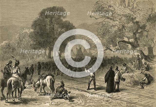 'Completion of the Pacific Railroad', (1878). Creator: Albert Bobbett.