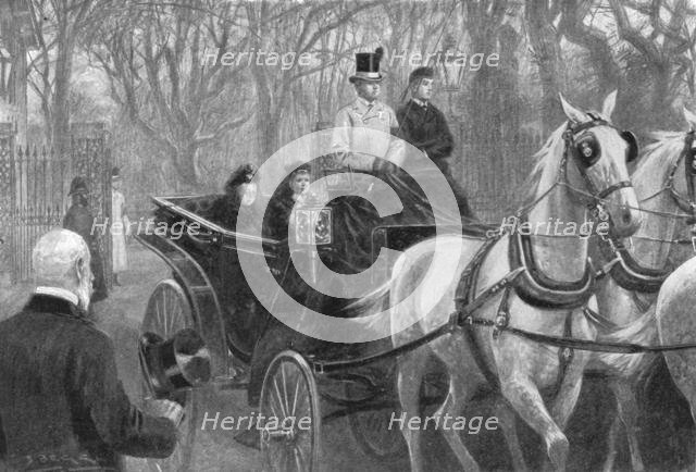 'Queen Victoria's last drive; Osborne, January 15, 1901'. Creator: Unknown.