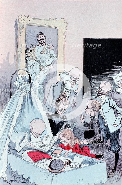 Vision of an intellectual family in the 1950s, 1883. Artist: Unknown