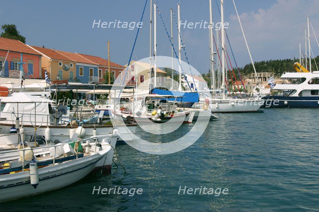 Fiskardo harbour, Kefalonia, Greece.