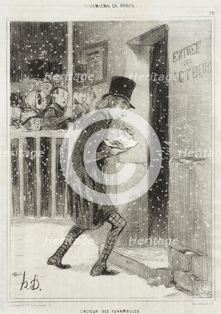 L'Acteur des Funambules, 1842. Creator: Honore Daumier.