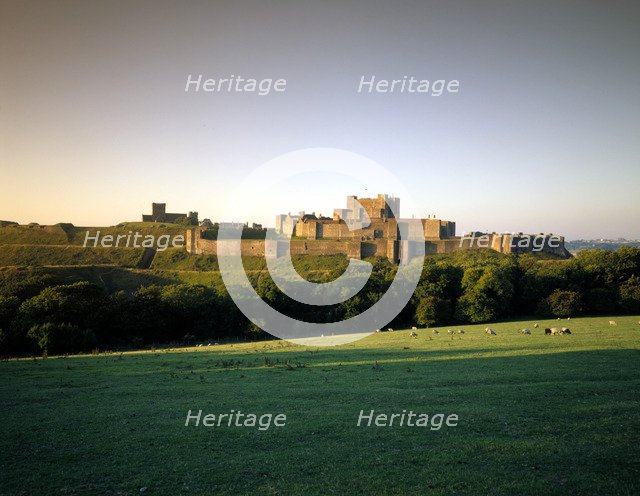 Dover Castle, Kent, viewed from the north-east, 1996.  Artist: J Richards