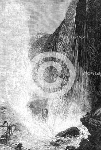 "Picturesque America:" Cave of the Winds, Niagara Falls, 1881. Creator: Unknown.