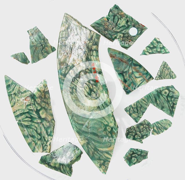 Glass Fragments from a Vessel, Coptic, 4th-early 5th century. Creator: Unknown.