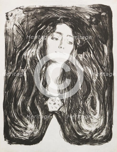 The brooch. Eva Mudocci , 1903. Creator: Munch, Edvard (1863-1944).