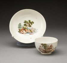 Cup and Saucer, Zürich, c. 1770/80. Creator: Unknown.