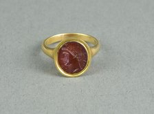 Finger Ring with Intaglio Depicting the Head of a Woman, (1st century?). Creator: Unknown.