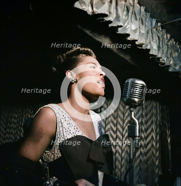 Portrait of Billie Holiday, Downbeat, New York, N.Y., ca. Feb. 1947. Creator: William Paul Gottlieb.
