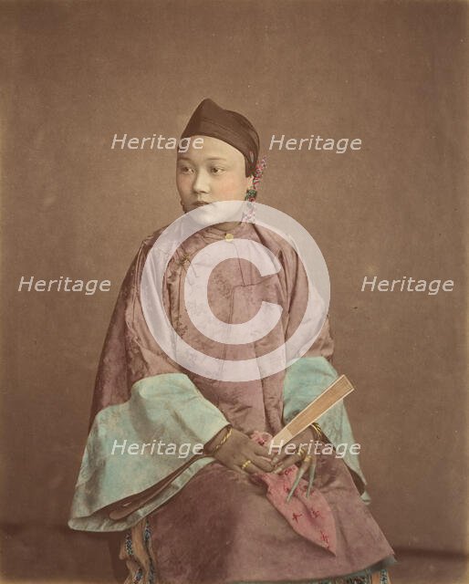 Fille de Shanghai, 1870s. Creator: Baron Raimund von Stillfried.