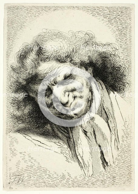 Head of an Old Man Sleeping, n.d. Creator: Thomas Worlidge.