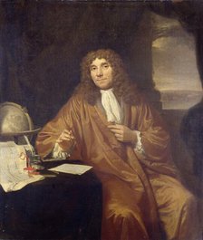Portrait of Anthonie van Leeuwenhoek, Natural Philosopher and Zoologist in Delft, 1680-1686. Creator: Jan Verkolje.