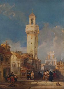 'The Tower of the Church of San Nicolás de la Villa, Córdoba', 1834. Artist: David Roberts.