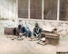 Clog makers, Japan. Artist: Unknown