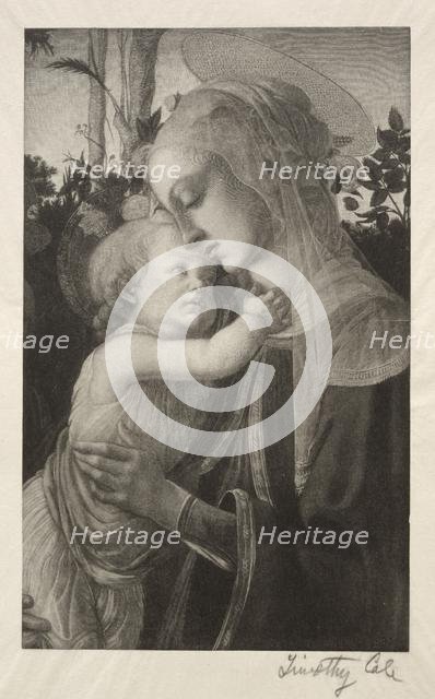 Old Italian Masters: Madonna and Child, 1890. Creator: Timothy Cole (American, 1852-1931).