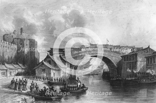 'West Gate of Ching-keang-foo' (Zhenjiang), China, 21 July 1842 (c1857).Artist: MJ Starling