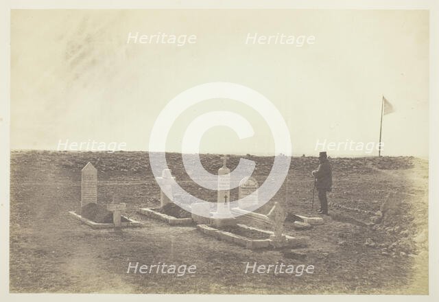 The Tombs of the Generals on Cathcart's Hill, 1855. Creator: Roger Fenton.