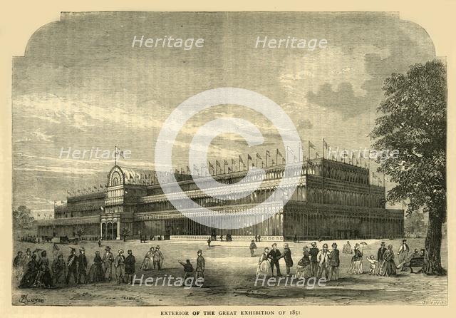 'Exterior of the Great Exhibition of 1851', (c1876). Creator: Unknown.