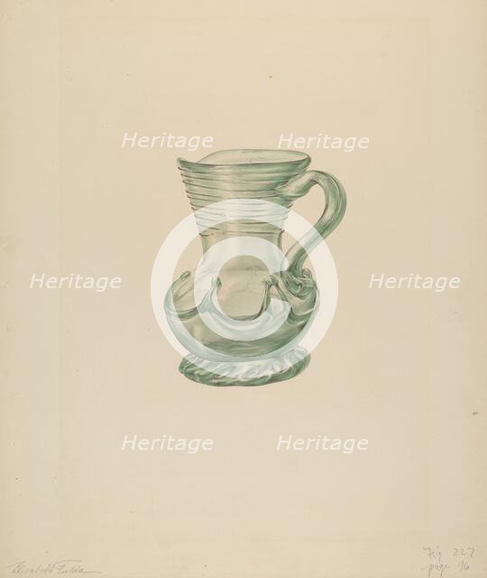 Pitcher, c. 1939. Creator: Elisabeth Fulda.