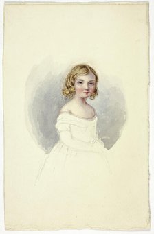 Portrait of Young Girl with Shoulderless Gown, n.d. Creator: Elizabeth Murray.