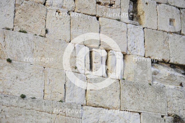 Detail of Western Wall, Jerusalem, Israel, 2013. Creator: LTL.