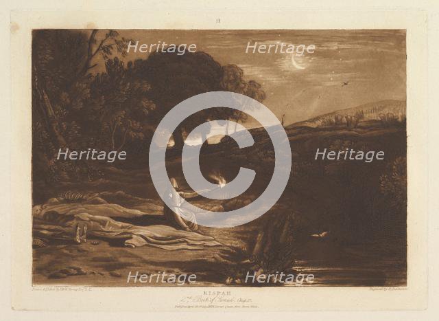 Rispah, 2nd Book of Samuel, Chapter 21 (Liber Studiorum, part IX, plate 46), April 23, 1812. Creator: JMW Turner.