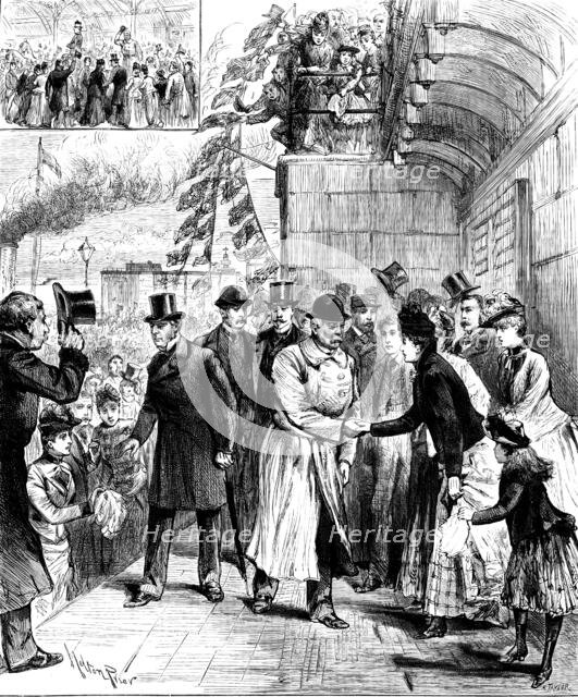 Mr. H. M. Stanley’s return to England, 1890. Creator: R. Taylor.