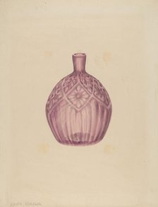 Glass Cologne Bottle, c. 1940. Creator: John Dana.