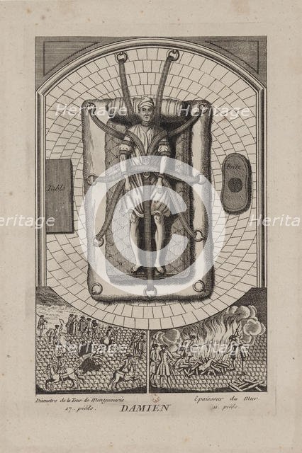 Robert Francois Damiens (1715-1757) at the Châtelet, 2nd March 1757. Creator: Anonymous.