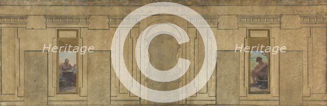 Esquisse pour la mairie de Courbevoie : Les âges de la vie, 1884. Creators: Ernest Jean Delahaye, Louis Picard.