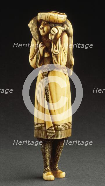 Dutchman with Deer Carcass, 18th century. Creator: Unknown.