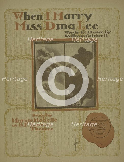 'When I marry Miss Dina Lee', 1898. Creator: Unknown.