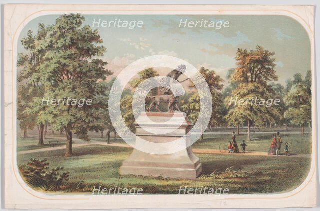 Central Park, Statue of the Indian Hunter, 1869., 1869. Creator: Anon.