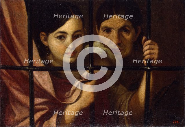 Two Women Behind a Grille, 1645. Artist: Murillo, Bartolomé Estebàn (1617-1682)