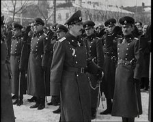 Boris III, His Majesty the Tsar of the Bulgarians Inspecting Troops, 1930s. Creator: British Pathe Ltd.