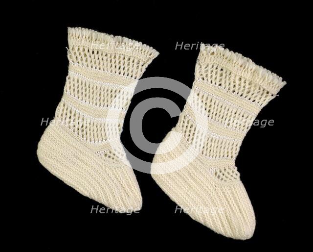 Bootees, American, 1840-60. Creator: Unknown.