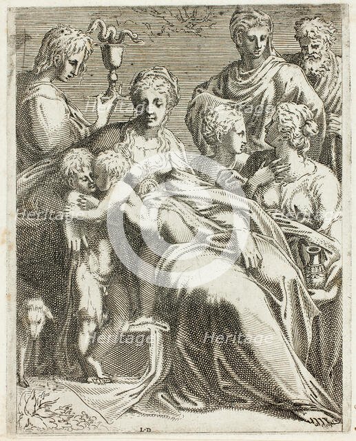 The Holy Family with Saints, 1540/55. Creator: Leon Davent.