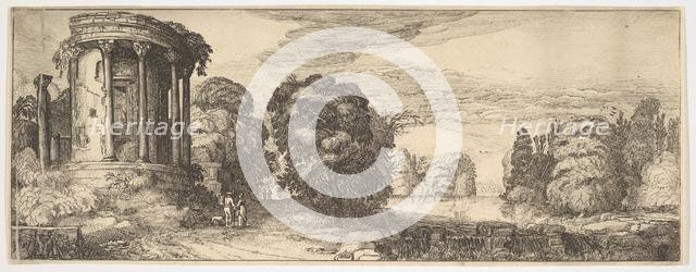 The Temple of the Sibyl at Tivoli (from Landscapes and Ruins), ca. 1615. Creator: Jan van de Velde II.