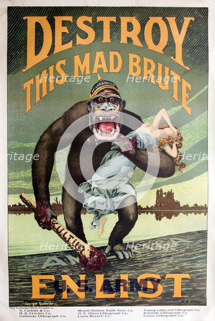 Destroy this mad brute Enlist - U.S. Army, c. 1917.