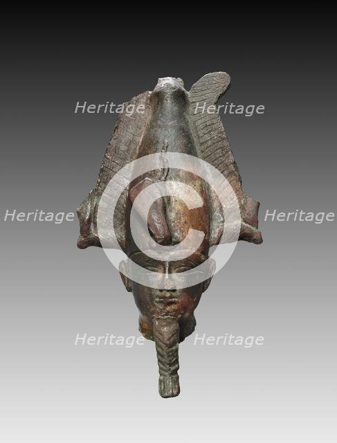 Head of Osiris and Statuette, 664-525 BC. Creator: Unknown.